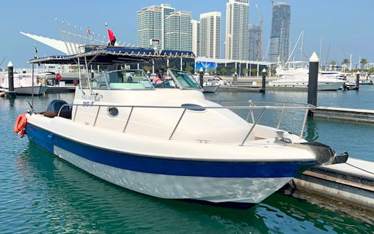 Location de bateaux de 33 pieds dans la marina de Dubaï — Idéal pour un maximum de 8 personnes