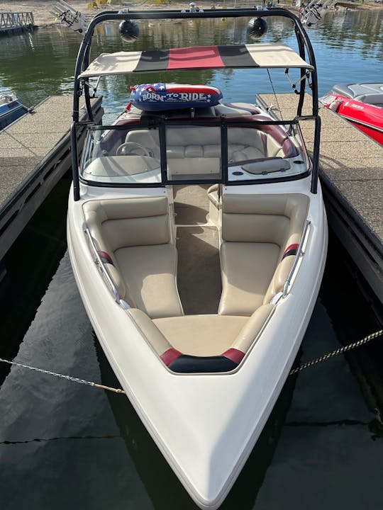 Fully fueled & waiting in the water at Lake Nacimiento! (Tige, Wakeboard Boat)