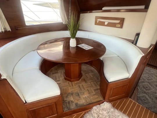 75' of Luxury Sailing! Modern interiors, Open Bar and more!