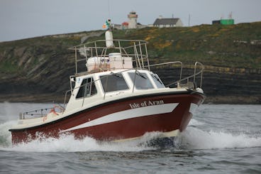 Carta de viagem de pesca na Ilha de Aran, no Oceano Atlântico ou no Estuário de Shannon 