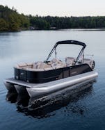 Brand New 2023 Crest 220 Tri-toon on the BEAUTIFUL Lake Lanier! 