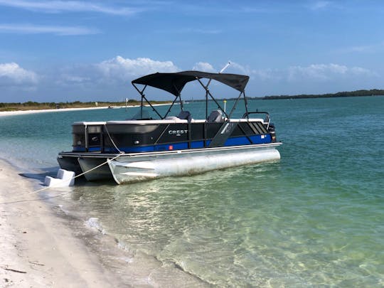 2019 Crest Tritoon with great Sound System in Madeira Beach, Florida!