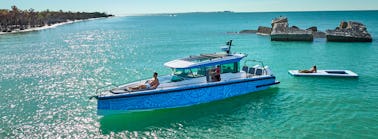 Excursion d'île en île vers l'île d'Egmont et Passage Key... Excursion avec les dauphins... Bateau à moteur de luxe