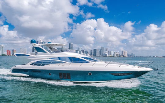 Miami Finest!! 66ft Luxury Yacht Azimut Flybridge Jet Skis - 1 Free Hour!!