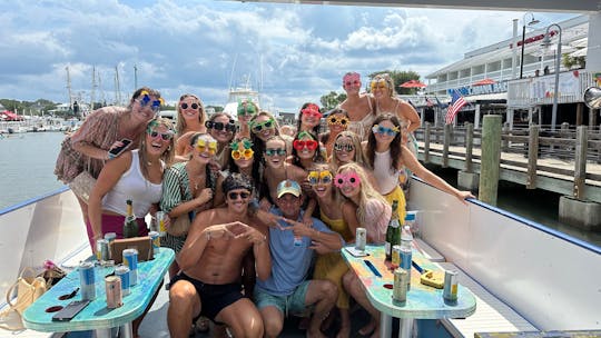 Bote para fiestas privadas de 35 pies con baño, cubierta superior y tapete de agua, #1 Bachelorette