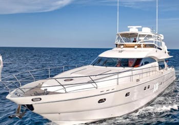 O maior iate de DC | $4500 4 horas com tudo incluído | Iate Viking Flybridge de 65 pés