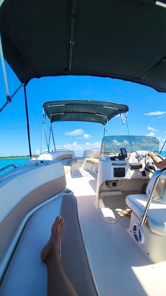 Discover the Island's, South Paradise aboard our Bayliner Deck Boat!!