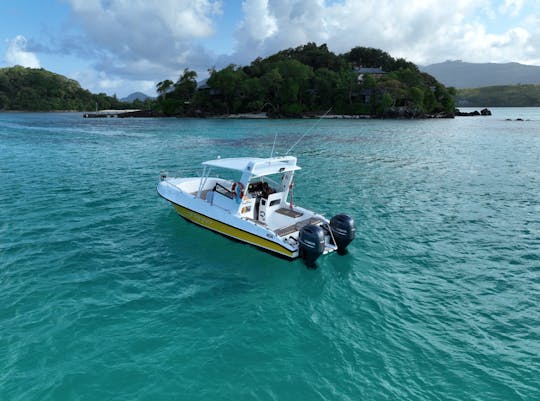 Excursão de barco privada de dia inteiro (Baie Ternay) ao Parque Marinho 