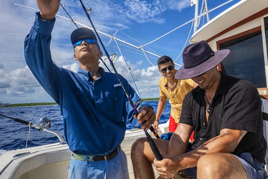 38ft Bertram for best fishing from Puerto Aventuras, Riviera Maya