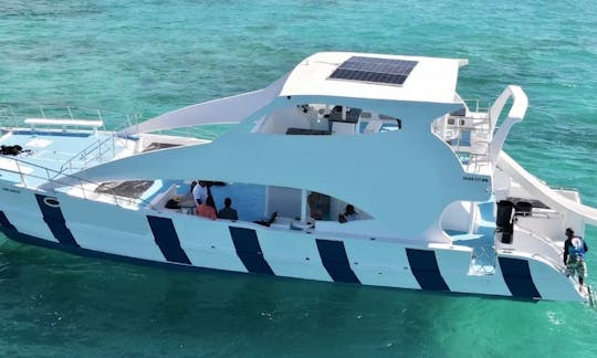 Embark on a Sunset Adventure in Punta Cana with 70' Palm Beach Motor Yacht 