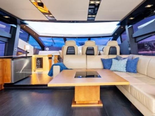Luxury 105' Sunseeker Predator Mega Yacht In The Bahamas