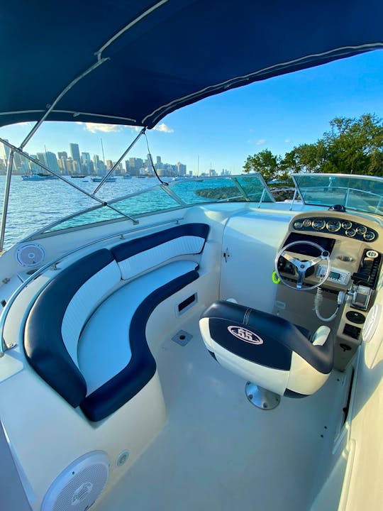 Cruise Miami's beautiful waters on this 30ft Rinker Fiesta boat!