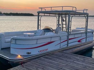 Family Fun on a 25ft Double Decker Tritoon with slide - Canyon Lake