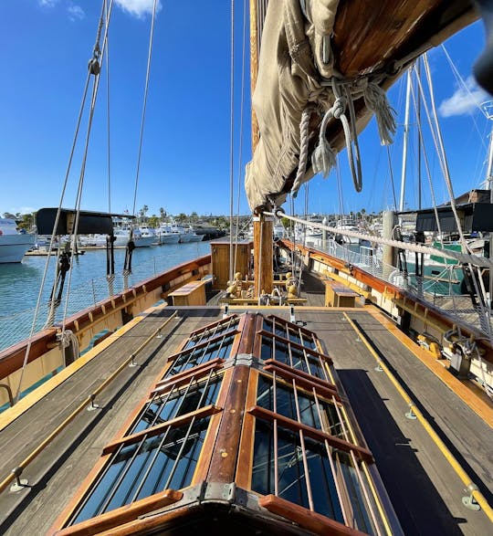 Enjoy the best of Mission Bay aboard a Captained 85' Wooden Viking Style Ketch