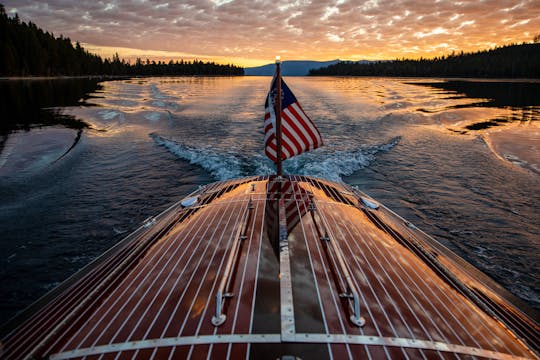 Watch the Lake Tahoe sunset from the water