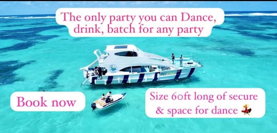 Memórias divertidas do Party Yacht Adventure 🏝️🥳 de 1/2 dia, incluindo capitão e tripulação