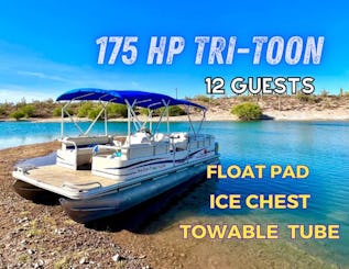 24’ 175 HP TRI-TOON-UP TO 12 GUESTS ⚓️☀️