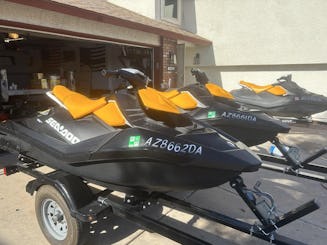 Pair of 2019 Seadoo Spark Jet Skis for Rent in Mesa, Arizona 