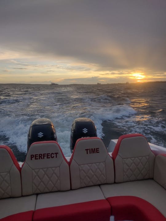 Experimente a emoção do Mar do Caribe em um barco esportivo