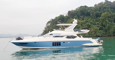 Aluguel de mega iates Blue Azimut Power de 64 pés em Paraty, Rio de Janeiro, Brasil