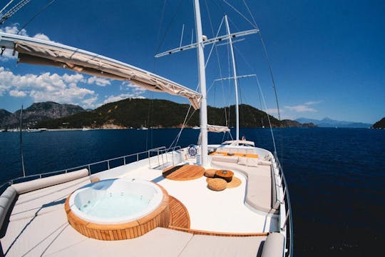 Sail away in style aboard our stunning Gulet, where relaxation meets adventure 