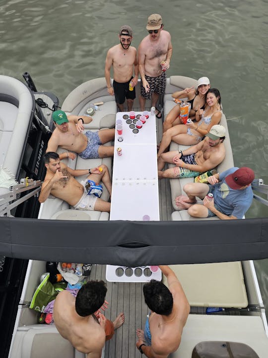 28' Double Decker Pontoon with Slide -Party Cove- Lake Austin 