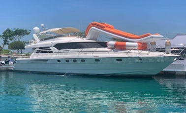 🚤 Princess Yacht 67 pés | Escapadinha de luxo com toboágua e trampolim ☀️