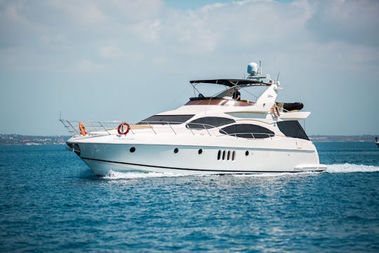Pleasure Boat Trips in Limassol Area with Azimut 68 Flybridge Yacht