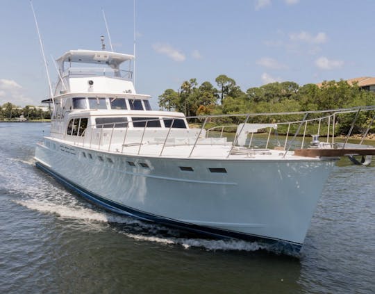 Huckins 74 Sport Yachtfisher for Charter in Miami Beach