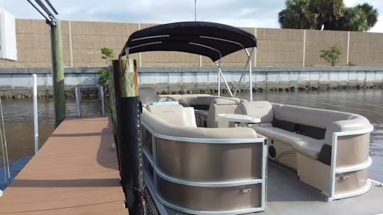 Dive Into Luxury & Adventure with Our 24' Bentley Pontoon in Cape Coral Florida