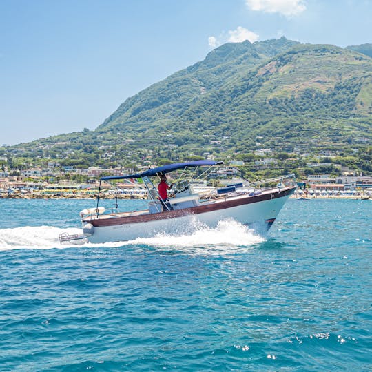 Skippered tour of Ischia island on Gozzo boat 8.3m 27ft in Forio, Ischia