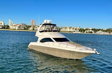 Iate SeaRay Flybridge de 50 pés com vistas panorâmicas em Miami