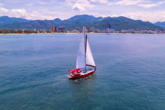Luxury Experience on 40 ft Red Sailboat in Puerto Vallarta (Includes food)