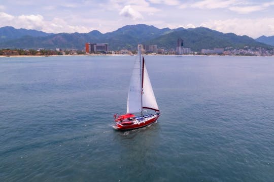 Luxury Experience on 40 ft Red Sailboat in Puerto Vallarta (Includes food)