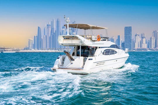 58 Ft Yacht Rental in Dubai with Captain and Crew (Azimut Yacht for 28 persons)
