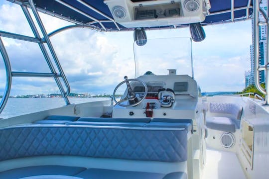 Private Boat 38FT for island hopping in Cartagena  Cholon Baru Islas del Rosario