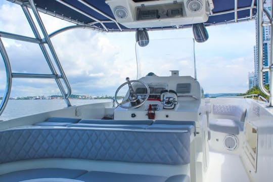 Private Boat 38FT for island hopping in Cartagena  Cholon Baru Islas del Rosario