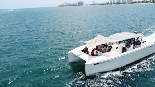 46ft Power Catamaran Private Charter for up to 45 People in Cancún 