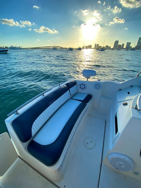 Cruise Miami's beautiful waters on this 30ft Rinker Fiesta boat!