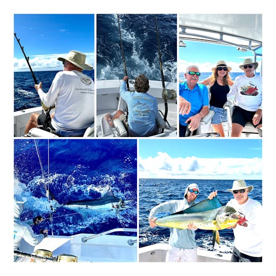 Fishing Charters On 43' Hatteras Convertible Sportfisher in Kailua-Kona Hawaii