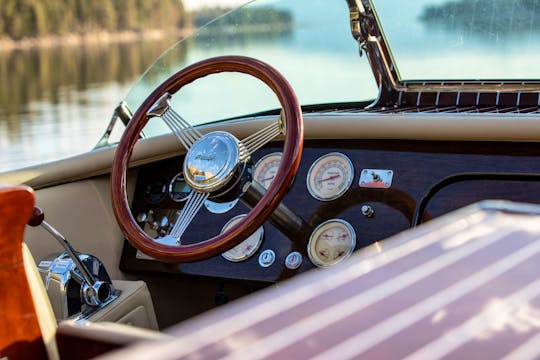 Enjoy an afternoon on Lake Tahoe in a Classic 34' Hacker-Craft Wooden Boat