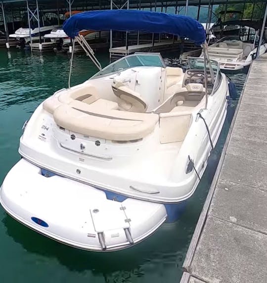 Enjoy Seattle on the water in a 23ft bowrider for 10 people with a bathroom! 