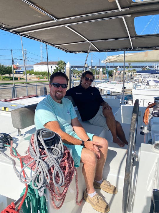 Large Catamaran Captain Training on 46' Lagoon 450!