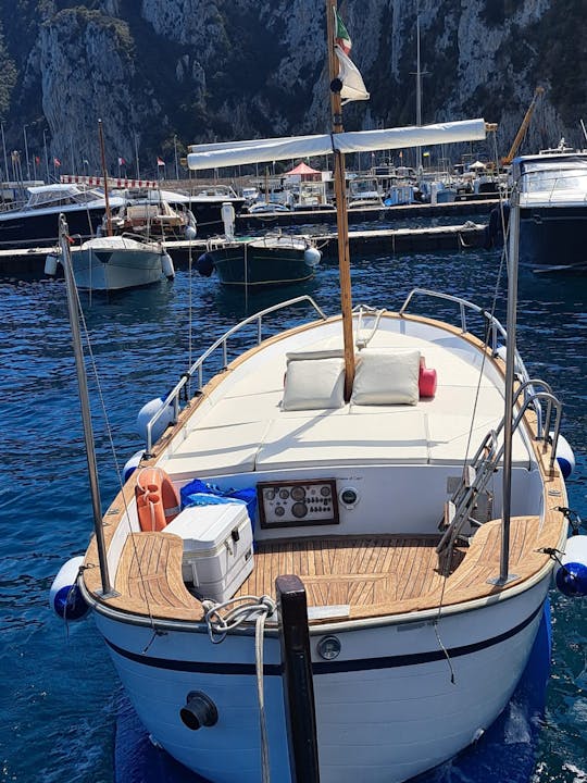 Private Boat Tour Around Island of Capri with classic gozzo