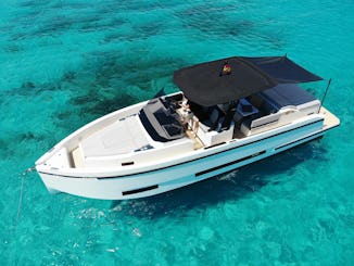 Explore the Balearics Aboard the Stylish De Antonio D36 Motor Yacht in Ibiza💎