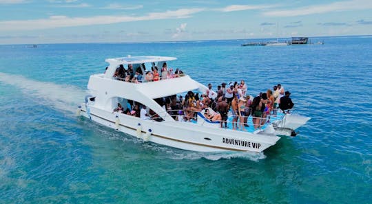 Punta Cana Booze Shared Cruise, Snorkeling and Sand-Bar (Only adults)