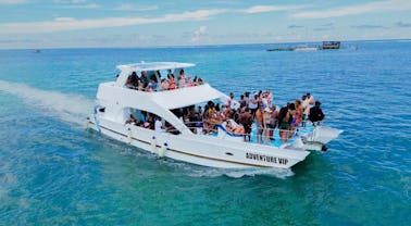 Croisière partagée avec alcool à Punta Cana, plongée avec tuba et bar à sable (adultes uniquement)