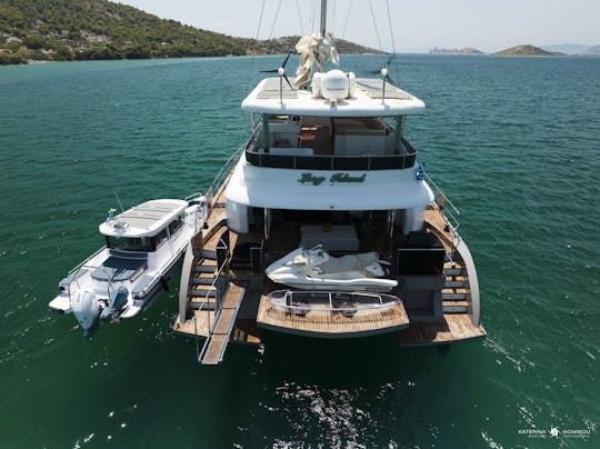 67ft Custom Luxurious Catamaran Rental in Athens, Aigina, Agkistri