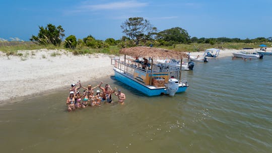 🎉🐬🏝️ Catamarã Tiki Boat - Passeio pelas ilhas em Folly Beach, SC