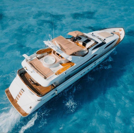Méga yacht Azimut 100 avec jacuzzi. Cancún-Isla Mujeres